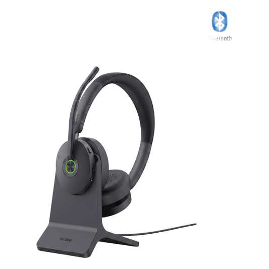 Diadema Bluetooth Yealink BH74 con Cancelación Activa de Ruido Híbrida, Base de Carga y Tecnología Acoustic Shield 3.0.