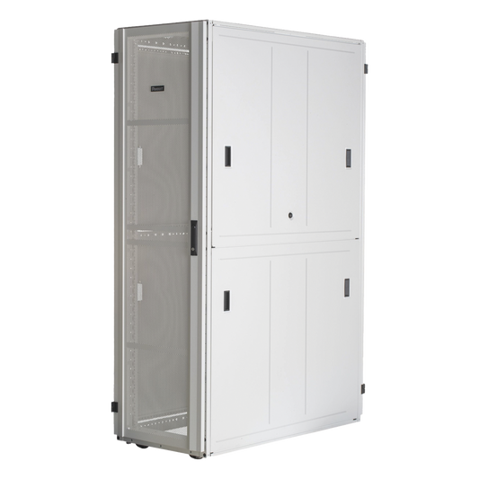 Gabinete FlexFusion™ XGL (Light) para Centros de Datos, 42 UR, 600 mm de Ancho, 1200 mm de Profundidad, Fabricado en Acero, Color Blanco