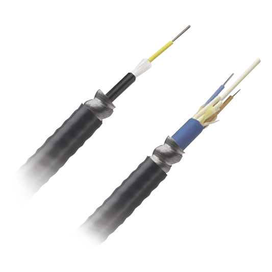 Cable de Fibra Óptica de 6 Hilos, Monomodo OS2, Interior/Exterior, Armada, Loose Tube 250um, OFCR (Riser), Precio Por Metro