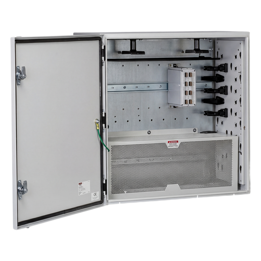 Gabinete de Zona de Instalación en Pared, Uso Industrial con Clasificación UL tipo IP66 y 4/12/4X, de 610 x 295 x 610 mm, de Acero, Color Gris