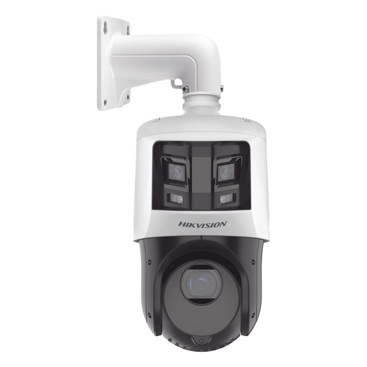 [TandemVu] PTZ IP 4 Megapixel con Cámara Panoramica 6 Megapixel / 25X Zoom / 100 mts IR / IP66  / WDR / PoE+ / Entrada-Salida de Audio y Alarma / Ultra Baja Iluminación / Micro SD
