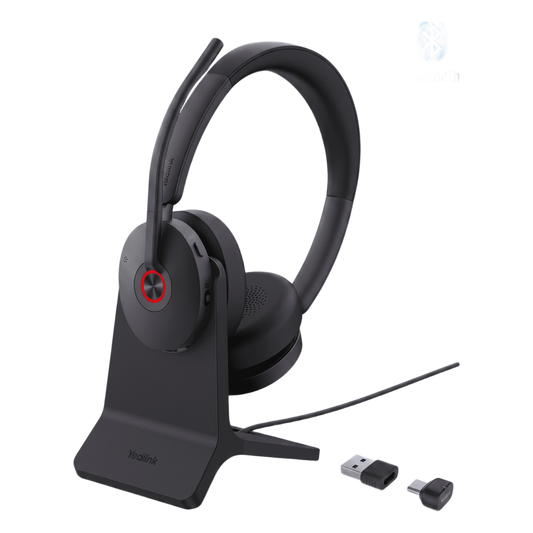 Diadema Inalambrica BH74-With-Stand-UC-USB-C/A de Yealink con Compatibilidad UC Multiplataforma y Acoustic Shield 3.0