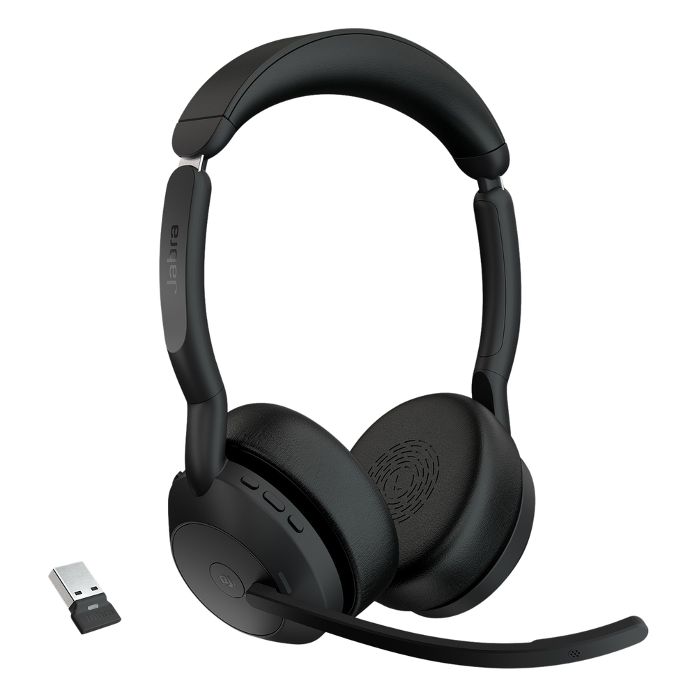 Diadema / Auricular Jabra Evolve2 55 Stereo / Bluetooth 5.2 + USB-A / Cancelación Activa de Ruido / 18h Batería (25599-999-999)
