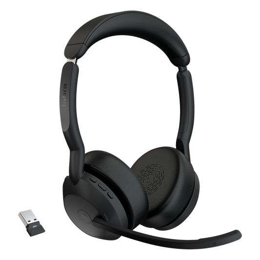 Diadema / Auricular Jabra Evolve2 55 Stereo / Bluetooth 5.2 + USB-A / Cancelación Activa de Ruido / 18h Batería (25599-999-999)