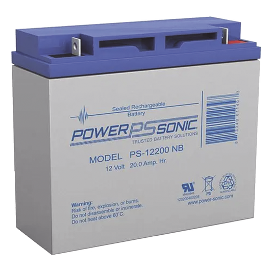 Batería 12V, 20AH, Para Respaldo, Tecnologías AGM/VRLA, 5 Años Vida Útil, Terminales NB2, Reconocida UL