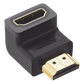 Adaptador HDMI de 90 Grados Macho a Hembra / Hacia Abajo / HDMI 2.0 4K@60Hz / Proporciona Flexibilidad Sin Doblar los Cables HDMI