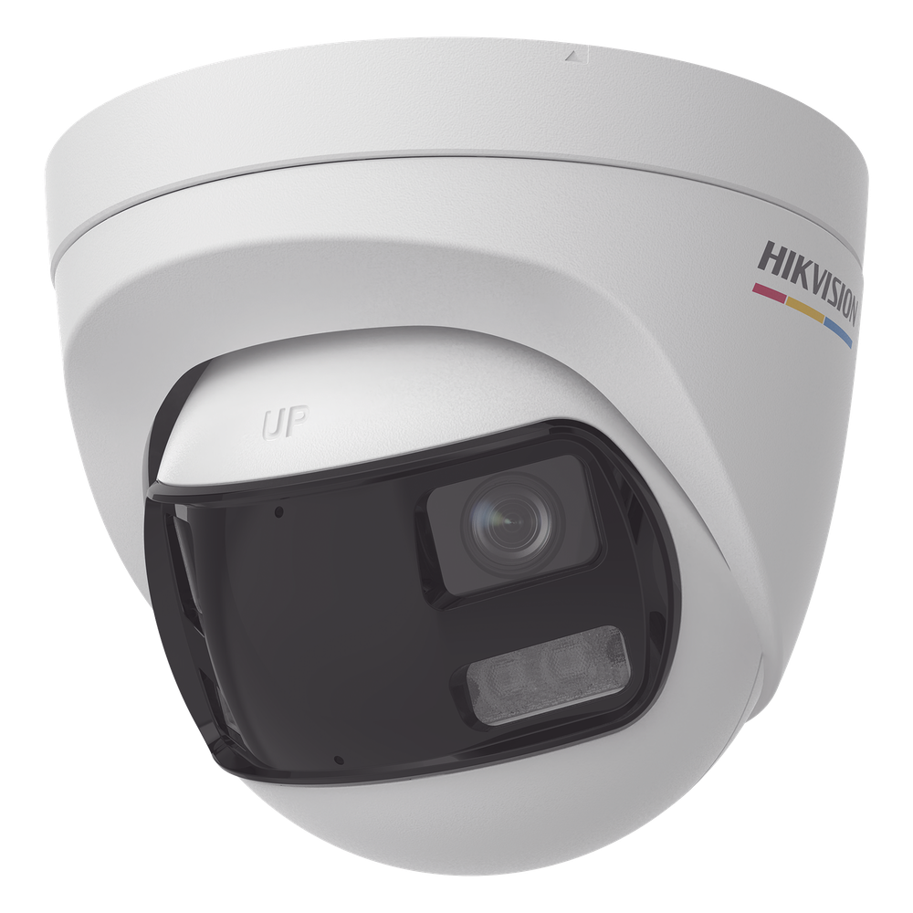 [ColorVu + Panoramica + Dual Light] Turret TURBOHD 3K (5 Megapixel) / Micrófono Integrado / Visión 180° / Imagen a Color 24/7 / 40 mts Luz Blanca + 40 mts IR / Exterior IP67 / WDR