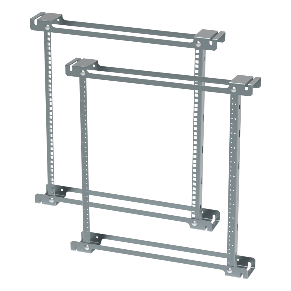Ángulos de Rack ProTek / 12U / 19 pulgadas / Orificios Roscados (Tapped) / Acero / Zinc Plated / 533 mm (21 in) / EIA-310