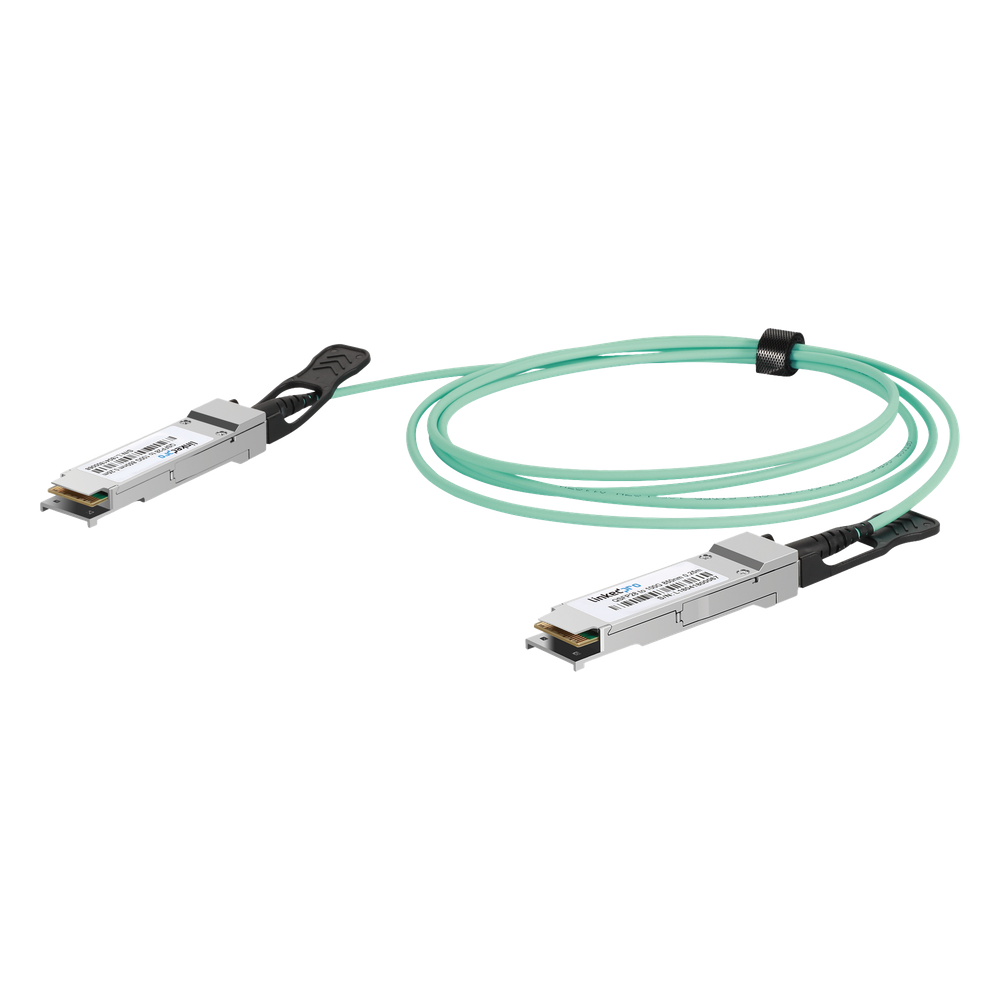 Cable AOC QSFP28 de 100 Gbps a 100 Gbps / Cable de fibra óptica Activo / Longitud: 3 metros