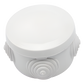 Caja Derivación-Conexión de Plástico Circular con 4 Glándulas de Goma (70 diámetro X 48 alto mm). Para Instalaciones Comerciales,  Residenciales e Industriales. Cerrado a Presión.