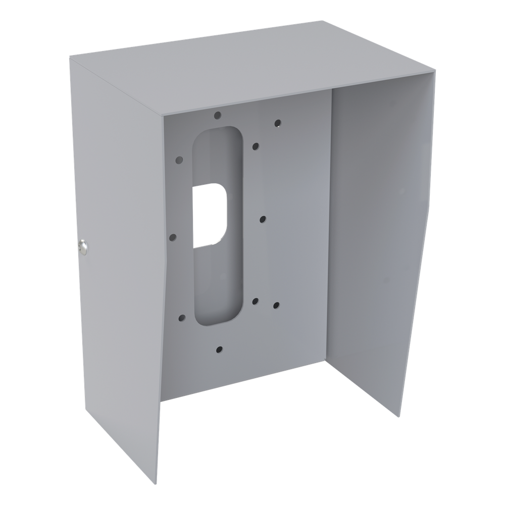 Cubierta Industrial para montaje de Porteros IP Fanvil y Grandstream, pintura electrostática color gris.