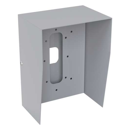 Cubierta Industrial para montaje de Porteros IP Fanvil y Grandstream, pintura electrostática color gris.