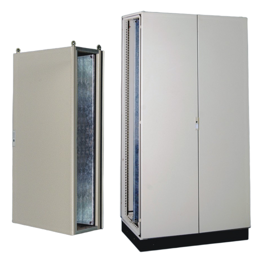 Gabinete de Acero IP55  (1200 x 2000 x 600 mm) con Placa Trasera Interior Metálica y Puerta Doble