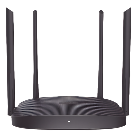 Router Inalámbrico WISP / Hasta 1200 Mbps / Doble Banda AC (2.4 GHz y 5 GHz) / 3 Puertos LAN 10/100 Mbps + 1 Puerto WAN 10/100 Mbps / 4 Antenas Externas Omnidireccional de 5 dBi / Interior
