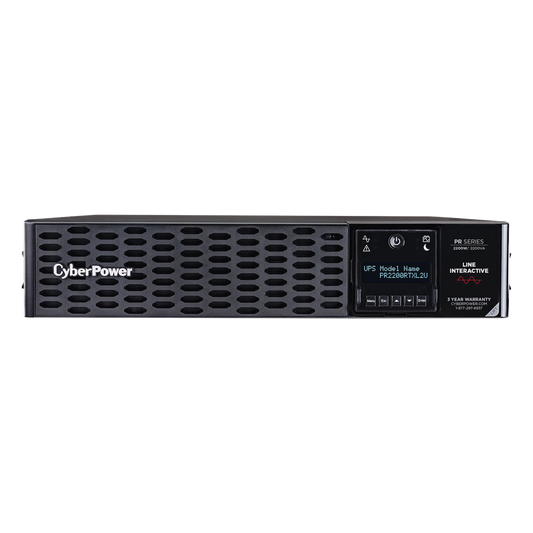 UPS de 2200 VA/2200 W, Topología Línea Interactiva, Entrada 120 Vca NEMA L5-30P, Onda Senoidal Pura, Torre o Rack 2 UR, Con 8 Tomas NEMA 5-20R