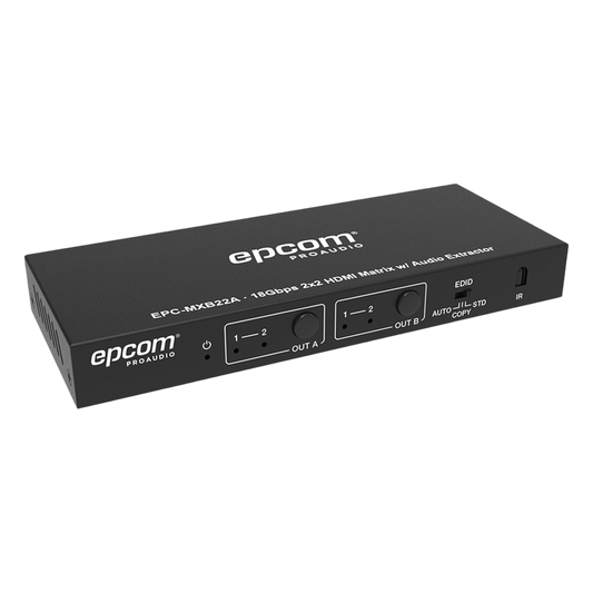 Matricial HDMI | 2x2 | 4K2K@60Hz | HDR | YCbCr 4:4:4 | EDID Auto | Extractor de Audio | Salida de audio análoga y digitalizados | HDCP 2.2 | 18 Gbps