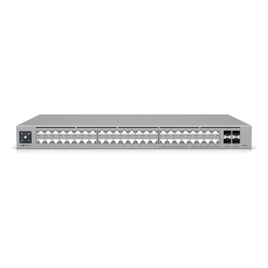 UniFi Switch Pro Max 48 – Switch Capa 3 con 48 Puertos (16 × 2.5 GbE y 32 × 1 GbE), 4 Puertos SFP+ 10G y Pantalla Informativa Integrada
