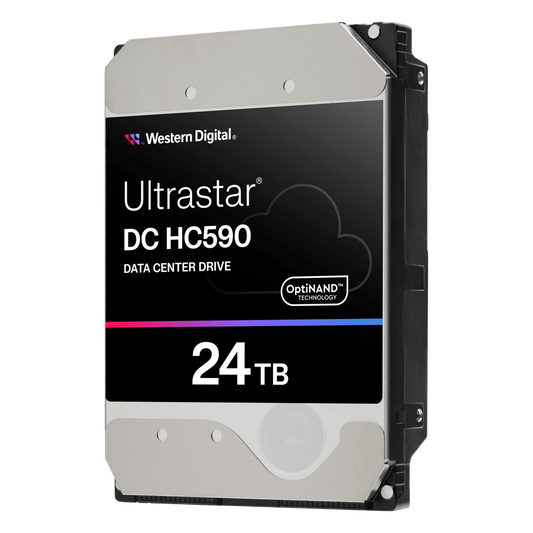 Disco Duro Empresarial WD Ultrastar DC HC590 / 24TB / SATA 6Gb/s / 7200 RPM / OptiNAND / CMR / HelioSeal
