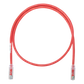Cable de Parcheo UTP Categoría 6, con Plug Modular en Cada Extremo - 1.5 Metros (4.92 Pies) - Rojo