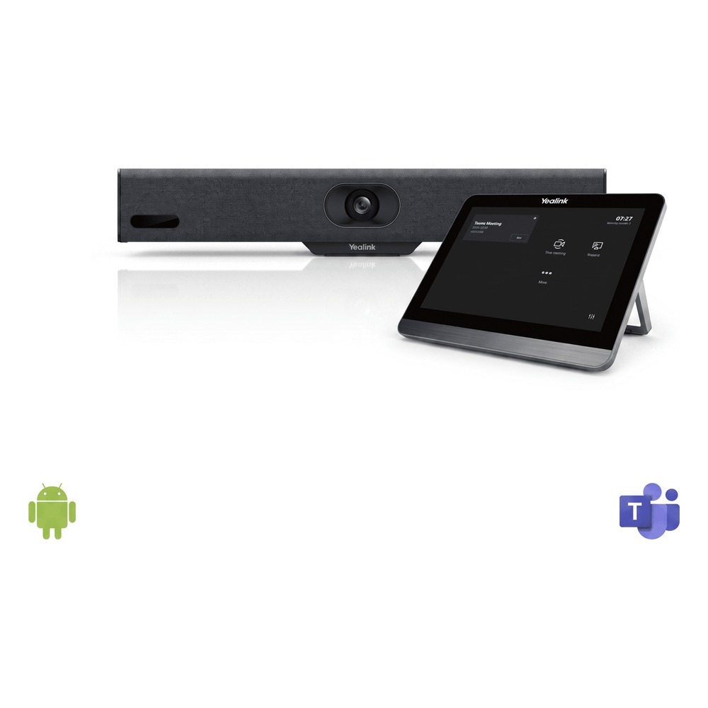 Barra de Videoconferencia A10 de Yealink para Salas Pequeñas con Android Integrado para Microsoft Teams y Modo BYOD - Incluye Panel Touch