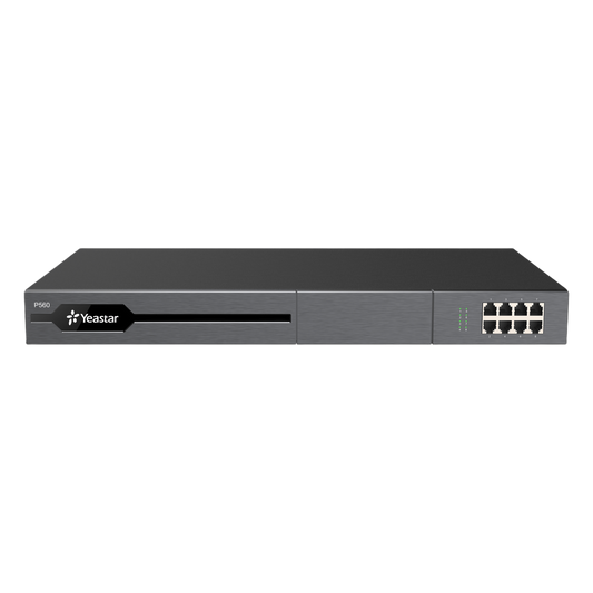 Conmutador IP PBX Enterprise Modular / 100 Extensiones Expansible a 200 / 30 Llamadas Simultáneas Expansible a 60 / Soporte E1/T1/PRI / Hasta 8 Puertos FXO/FXS / Call Center Avanzado / Omnicanal con IA