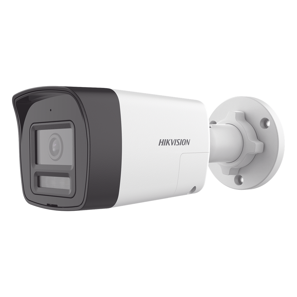 [Audio Bidireccional + Dual Light + ColorVu] Bala TURBOHD 2 Megapixel (1080p) / Lente 2.8 mm / 30 mts IR EXIR + 20 mts Luz Blanca / Micrófono y Bocina Integrado / Exterior IP67 / Metal / dWDR
