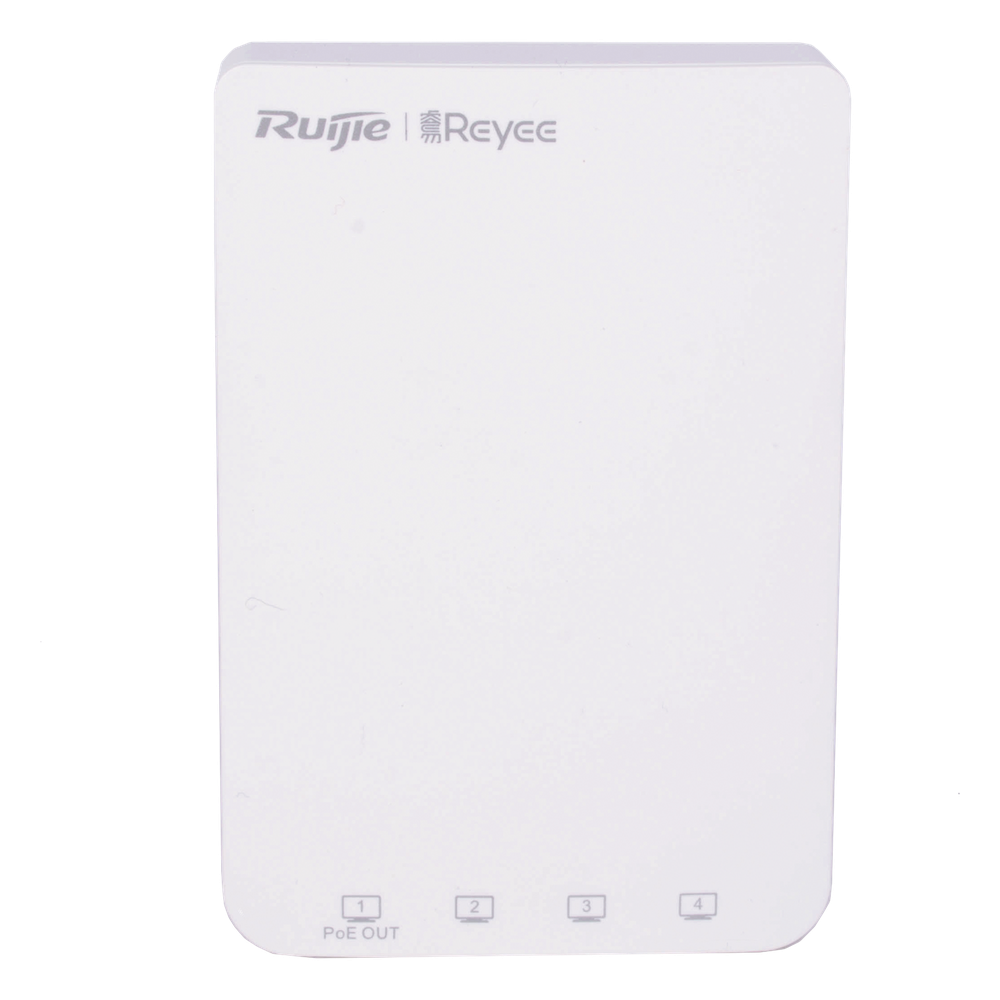 Punto de Acceso Wall Plate Wi-Fi 5 / 1267 Mbps Doble Banda / 802.11ac Wave 2 MU-MIMO 2x2 / 5 Puertos Gigabit / 1 Puerto PoE Out / Mesh / Beamforming / Gestión Cloud Gratuita