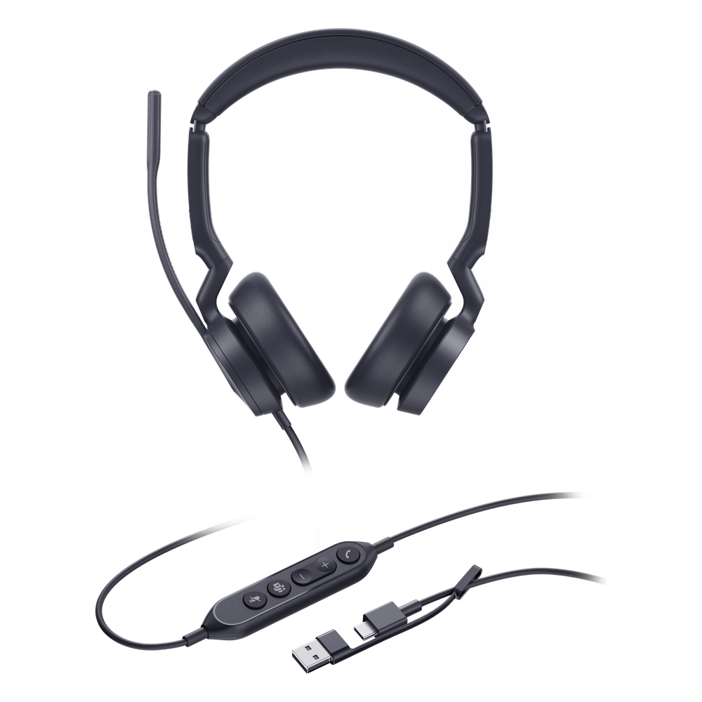 Diadema Alámbrica Yealink UH46 Dual USB-C/A Certificada con Microsoft Teams