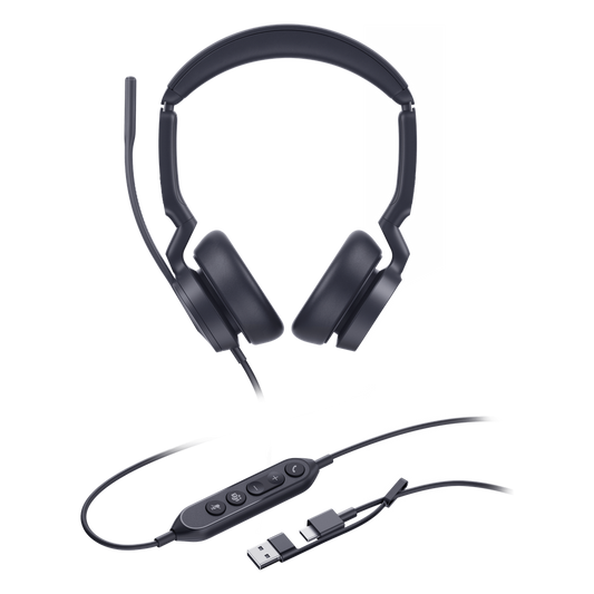 Diadema Alámbrica Yealink UH46 Dual USB-C/A Certificada con Microsoft Teams