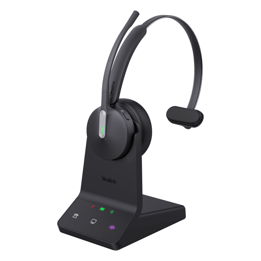Diadema Inalambrica WH64 Mono UC de Yealink con Acoustic Shield 2.0 y Funcionamiento DECT-Bluetooth