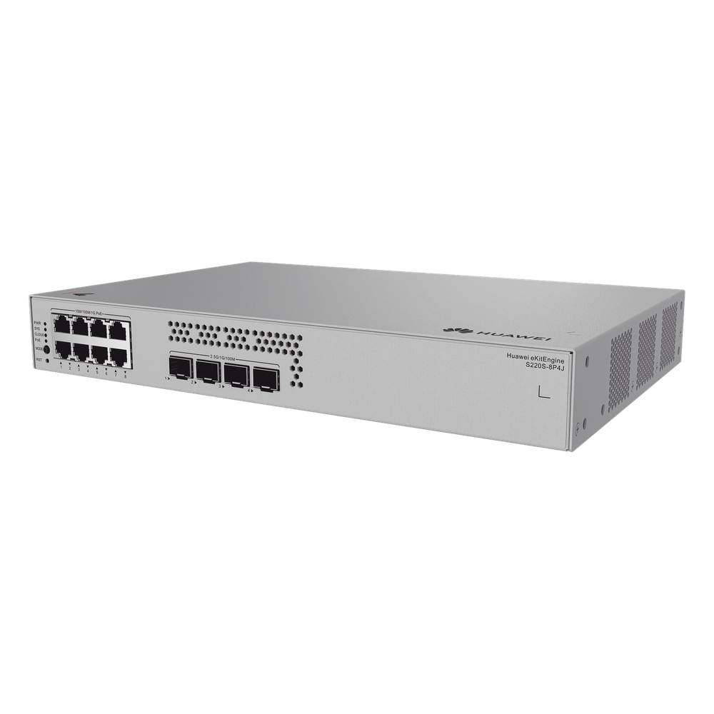 Switch de Acceso Gigabit Administrable PoE Capa 2 / 8 puertos 10/100/1000 Mbps (PoE) / 4 Puertos 2.5GE SFP Uplink  / ERPS / IMGP Snooping / DHCP Snooping / PoE Perpetuo / 128 W / Administración Nube Gratis