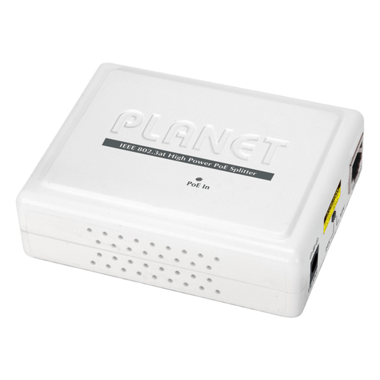 Divisor de Voltaje PoE 802.3at a 12/24 Vcc, Puerto Gigabit 10/100/1000 Mbps