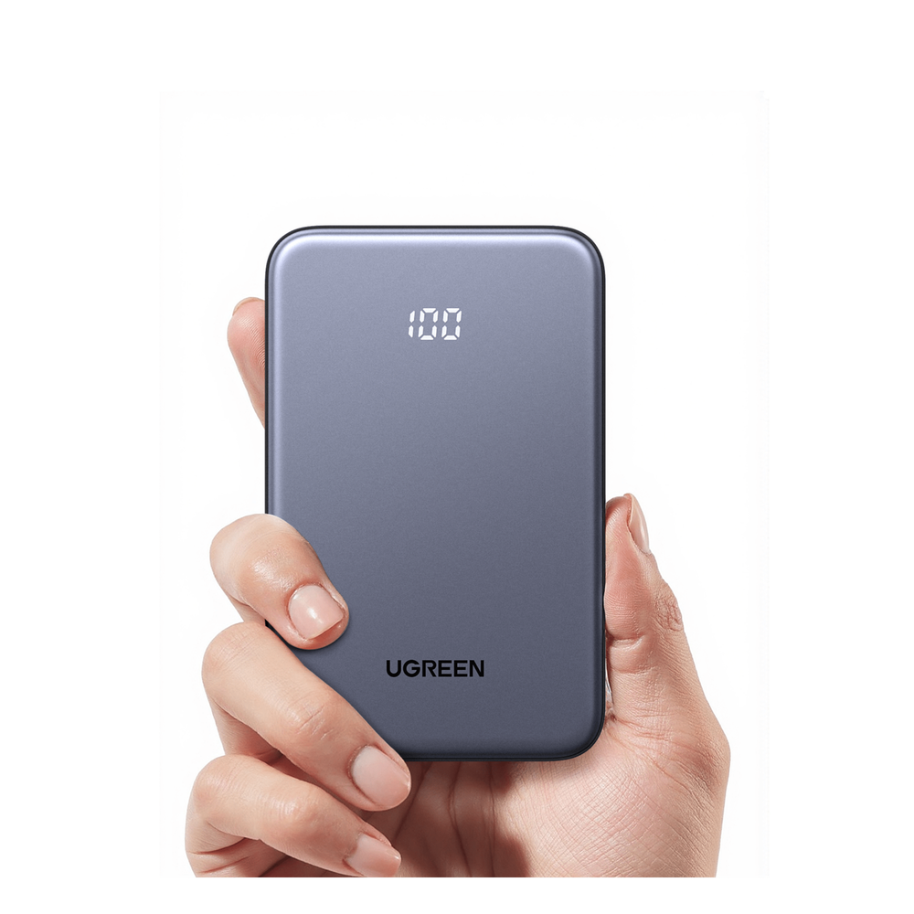Power bank Ultradelgado  10000mAh / 20W Máximo / Puerto USB-C PD3.0 PPS / Puerto USB-A 22.5W / Batería Polímero de Litio / Pantalla Digital / Carga Rápida 3 Horas / Protocolos Múltiples / Protección