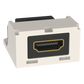 Módulo Acoplador HDMI 2.0, Hembra a Hembra Tipo-A, Categoría 2, Uso en 2 Puertos Mini-Com, Color Blanco Mate