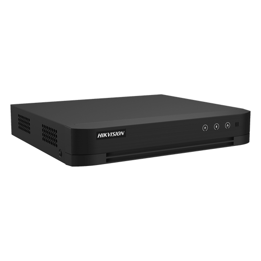 DVR 4 Canales TURBOHD + 4 Canales IP / 8 Megapixel (4K) / Audio Bidireccional / ACUSENSE / 1 Bahía de Disco Duro / Salida de Video en Full HD / H.265+
