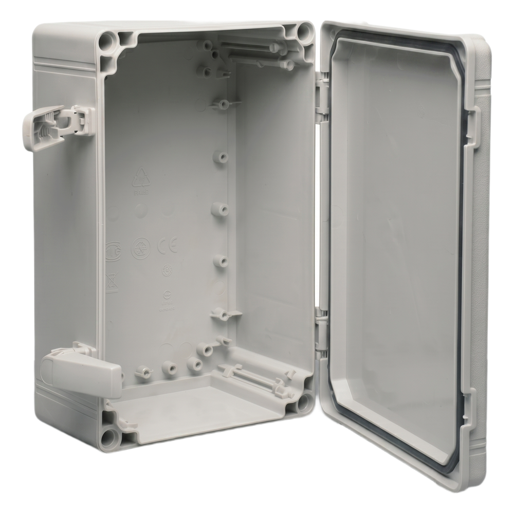 Gabinete QLine I Tipo 4X / 200 x 200 x 180 mm (7.87 x 7.09 x 7.09 in) / ABS / IP66 / Tapa Opaca con Tornillos / Montaje 180 x 180 mm / Gris RAL 7035