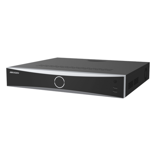 [Acusearch] NVR 12 Megapixel (4K) / 16 canales IP / 16 Puertos PoE+ / AcuSense (Evita Falsas Alarmas) / Reconocimiento Facial / 4 Bahías de Disco Duro / Switch PoE 300 mts  / HDMI en 4K / Alarmas I/O