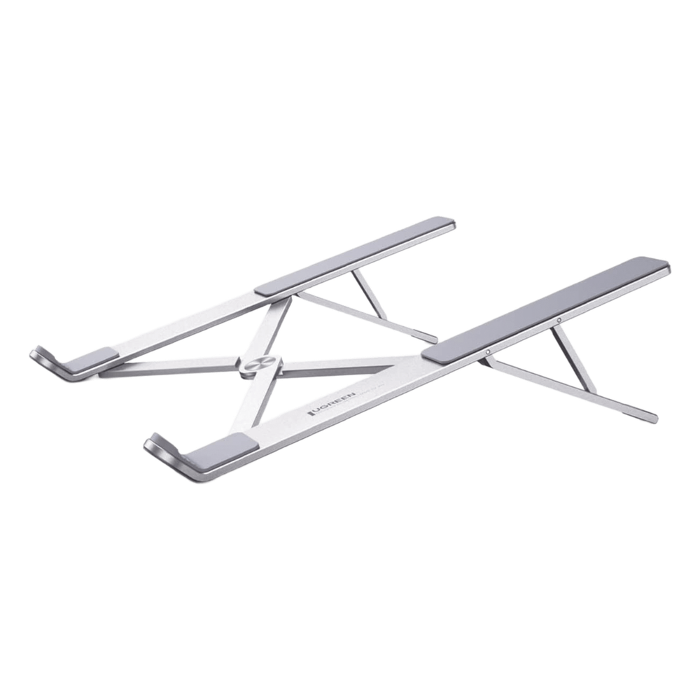 Soporte Portátil de Aluminio para Laptop / Amplia Compatibilidad de 11-17.3" / Ajuste de Altura 46.5 mm-136.5 mm / Capacidad de carga de 5 kg / Diseño Plegable / Material de Aleación de Aluminio + Silicona.