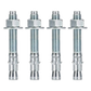 Kit de Anclaje a Piso, Para Rack de 2 o 4 Postes, Fabricado en Acero, 4 Piezas