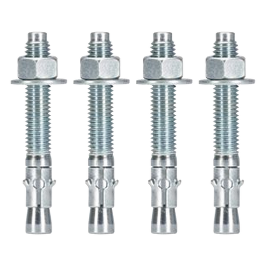Kit de Anclaje a Piso, Para Rack de 2 o 4 Postes, Fabricado en Acero, 4 Piezas