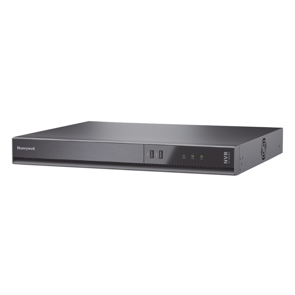 NVR embebido de 16 canales IP 4K (8 MP) con 16 puertos PoE+, H.265, 10 TB incluidos y cumplimiento NDAA, Serie 35 de Honeywell