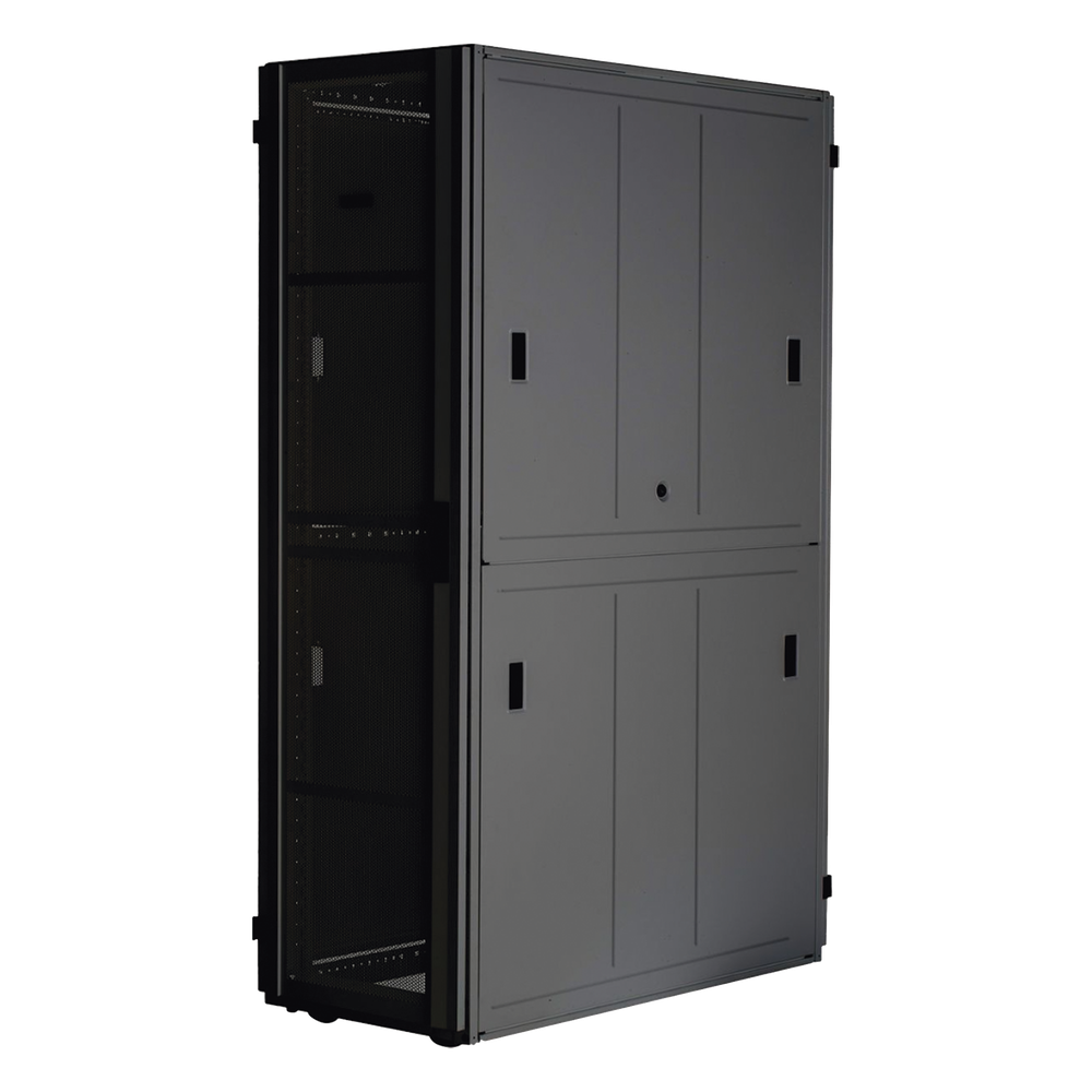 Gabinete FlexFusion™ XGL (Light) para Centros de Datos, 42 UR, 800 mm de Ancho, 1070 mm de Profundidad, Fabricado en Acero, Color Negro