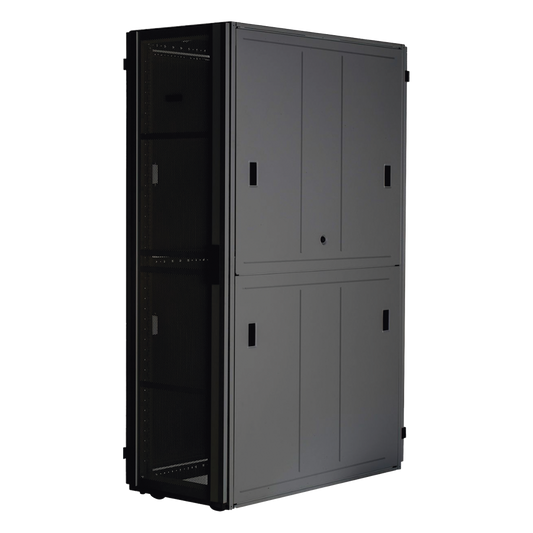 Gabinete FlexFusion™ XGL (Light) para Centros de Datos, 42 UR, 800 mm de Ancho, 1070 mm de Profundidad, Fabricado en Acero, Color Negro
