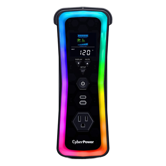 UPS Gamer de 1500 VA/1000 W, Topología Línea Interactiva, Entrada 120 Vca  NEMA 5-15P, y 13 Salidas NEMA 5-15R, Puerto USB, Con Regulador de Voltaje (AVR)