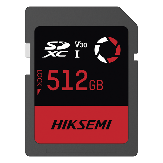 Memoria SD / 512 GB / 180 MB/s Lectura / 150 MB/s Escritura / V30 U3 / Para Drones y Cámaras de Acción / HIKSEMI CAPTURE E30