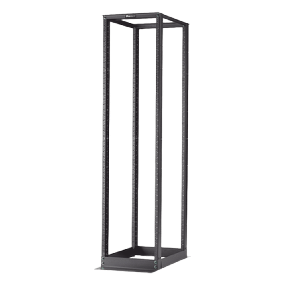 Rack de Cuatro Postes Estándar de 19", Rieles Numerados y Roscados #12-24, Profundidad Máxima de 23 in, 45 Unidades de Rack, Color Negro