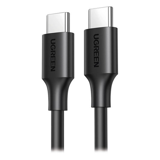 Cable USB-C a USB-C | 1 Metro | Carga Rápida de hasta 60W | Transferencia de datos de 480 Mbps | PD3.0 | QC 4.0/3.0/2.0 | FPC | AFC | Duradero y Flexible| Caja ABS | Cubierta de TPE | Color Negro.