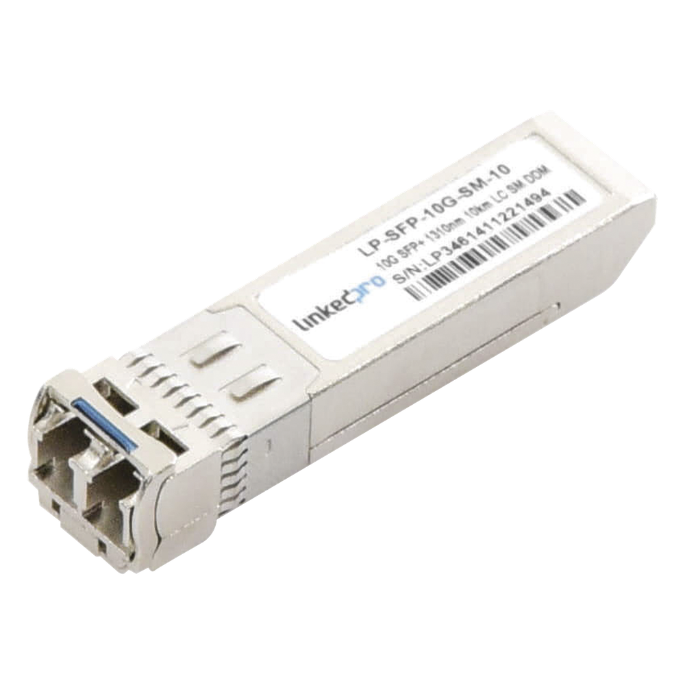Transceptor Óptico SFP+ (Mini-Gbic) / Monomodo 1310 nm / 10 Gbps / 10GBASE-LR / Conectores LC/UPC Dúplex / DDM / Hasta 10 km