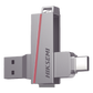 Memoria USB Dual de 256 GB / USB-C y USB-A / Transferencia de Alta Velocidad / Metálica / Compatible con Dispositivos Móviles, Windows, Mac y Linux