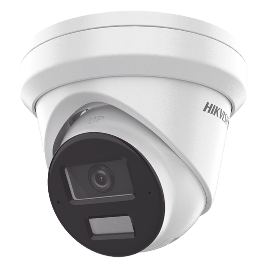 [Dual Light + 2 Micrófonos Integrados] Turret IP 6 Megapixel / Lente 2.8 mm / 30 mts Luz Blanca + 30 mts IR / ACUSENSE / Exterior IP67 / WDR 120 dB / PoE / ONVIF / Micro SD / Metal / ACUSEEK